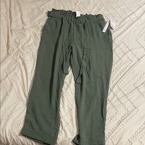 Green loose fitting Wide-Leg dressy Pants